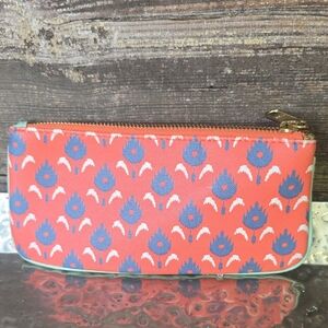 Anthropologie Pencil & Paper Coral Floral Zip Pencil Case